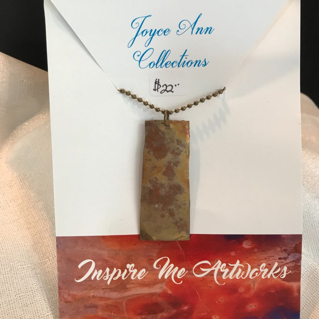 Hammered Copper Rectangle Chain Is 18 Inches Long